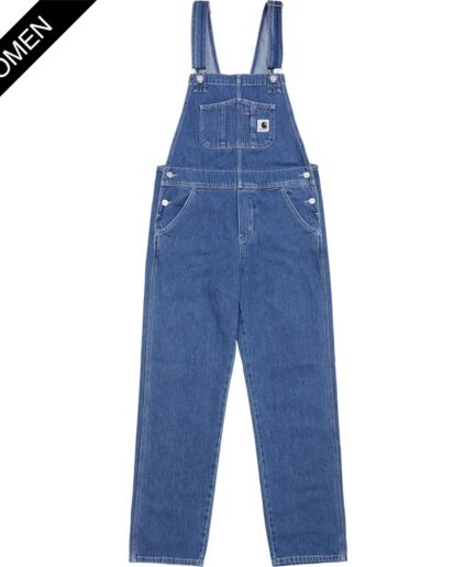 Carhartt Women Bib Overall Straight Blue Stone Washed