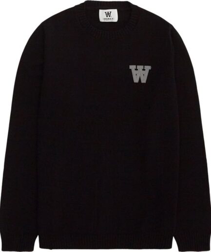 Wood Wood Tay Aa Cs Patch Jumper Black