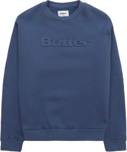 Butter Goods Embossed Logo Crew Blå