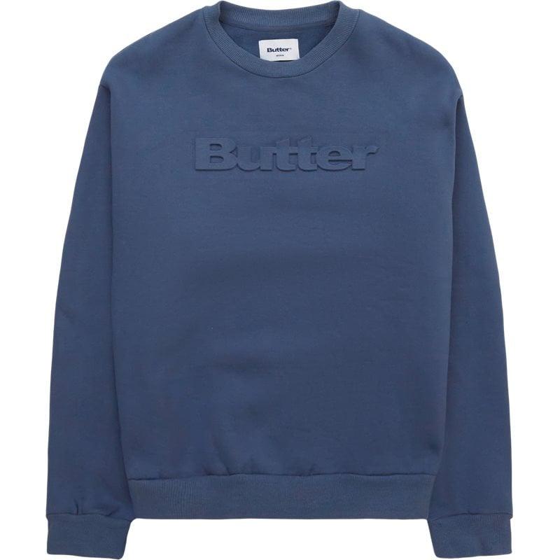 Butter Goods Embossed Logo Crew Blå