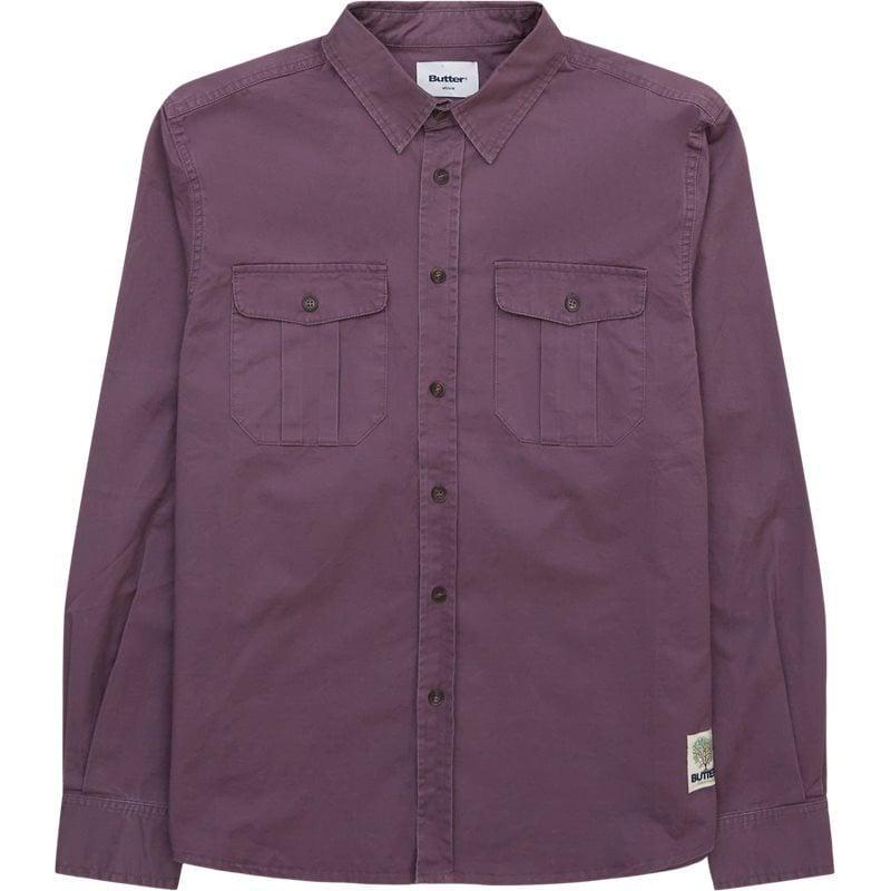 Butter Goods Washed Pocket Ls Shirt Lilla