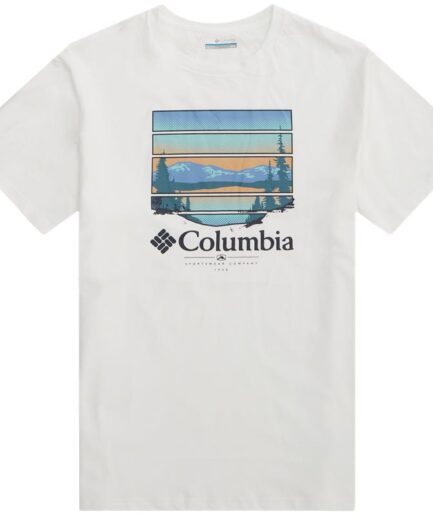 Columbia Path Lake Colorful Vista Craphic Tee Hvid