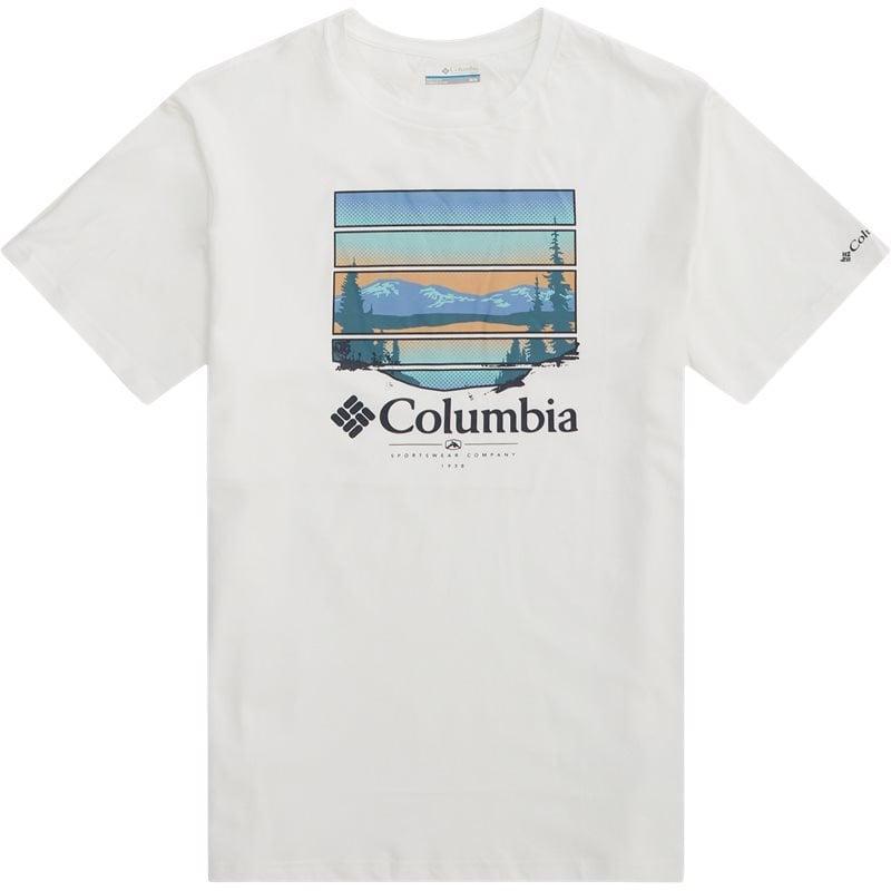 Columbia Path Lake Colorful Vista Craphic Tee Hvid