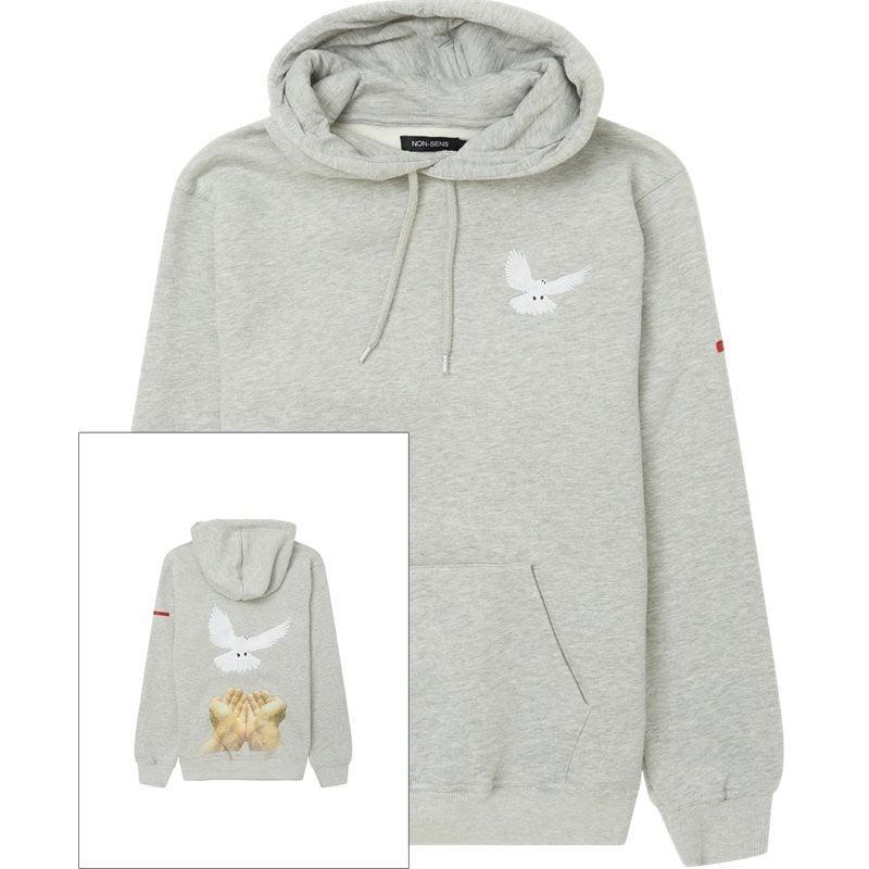 Nonsens Dove Hoodie Grey Melange