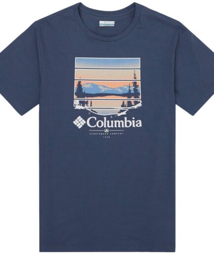 Columbia Path Lake Colorful Vista Craphic Tee Navy