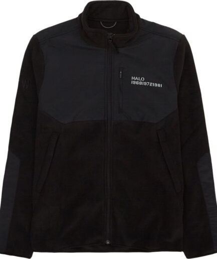 Halo Blocked Zip Fleece Black