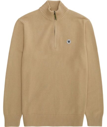 Wood Wood Blu Halfzip Jumper Beige