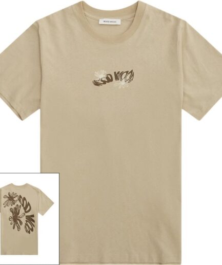 Wood Wood Bobby Flowers Tshirt Sand