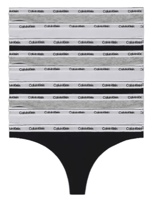 Calvin Klein Women pack Thong Qde Blackwhitegreylarge