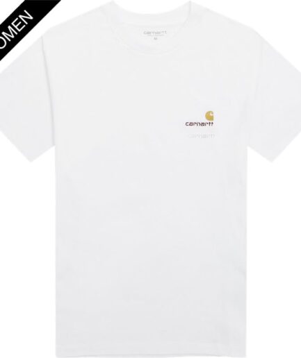 Carhartt Women W Ss American Script Tshirt I White