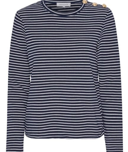 Continue  Bluse  Daimi  Navy Blue Stripe