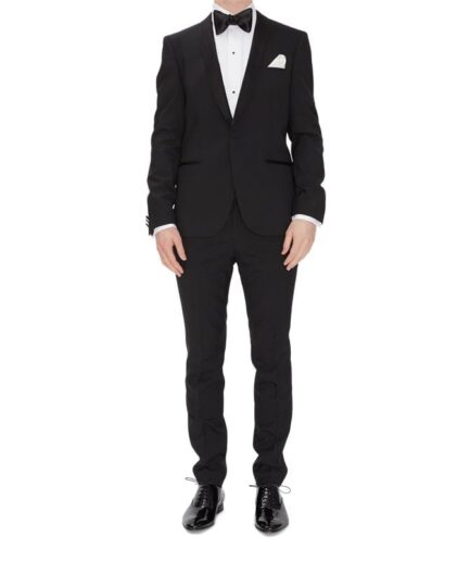 Eton  Plisse Black Tie Skjorte