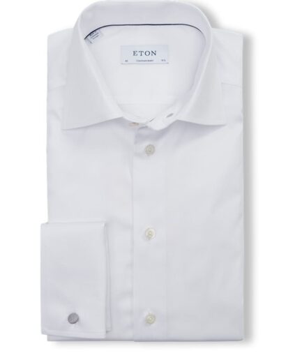 Eton   Twill French Cuff Skjorte