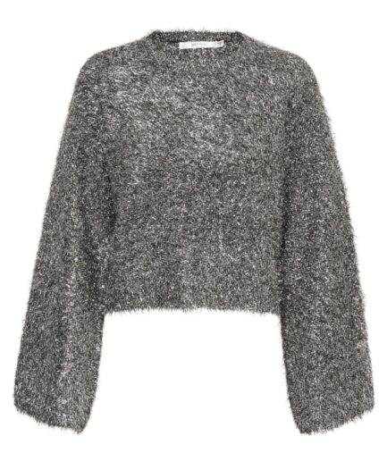 Gestuz  Bluse  MattianiGZ Cropped Pullover  Gun Metal