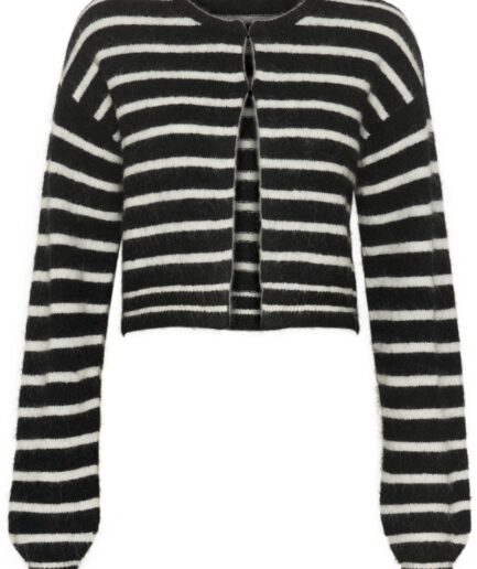 Gestuz  Cardigan  DebbieGZ Short Cardigan  BlackWhite Striped