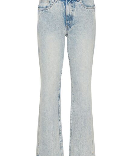 Gestuz  Jeans  AcidaGZ HW Straight Jeans  Light Blue Acid Wash