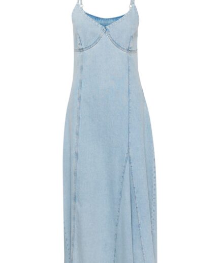 Gestuz  Kjole  KailaGZ sl Long Dress  Light Blue Washed