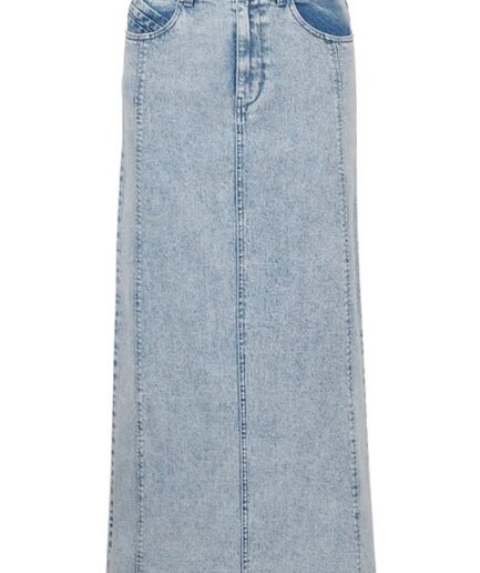 Gestuz  Nederdel  JaniceGZ Long Skirt  Washed Mid Blue