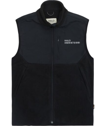 Halo Blocked Fleece Vest Black