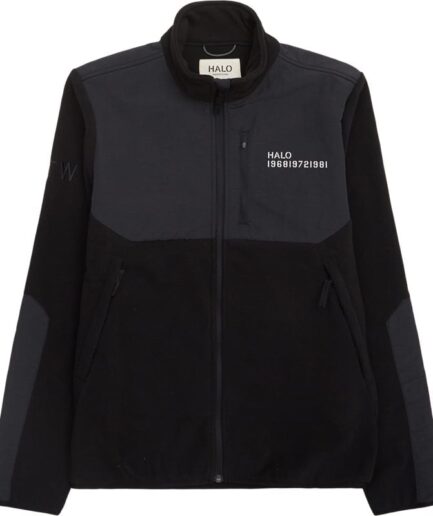 Halo Blocked Zip Fleece Black