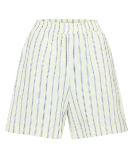 Ichi  Shorts  IX Thyra SHO  Almond MilkBlue Stripe