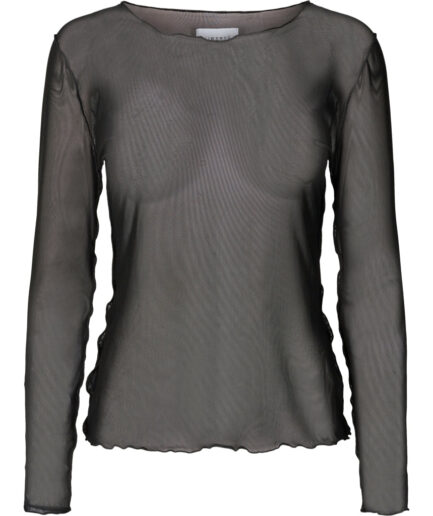 Liberte dame langærmet mesh top   Black