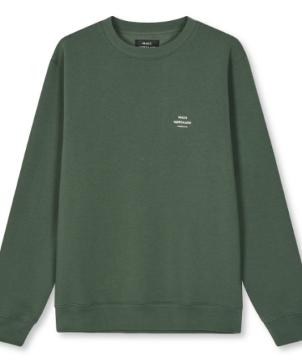 Mads Nørgaard Standard Crew Logo Sweat Duck Greenxlarge