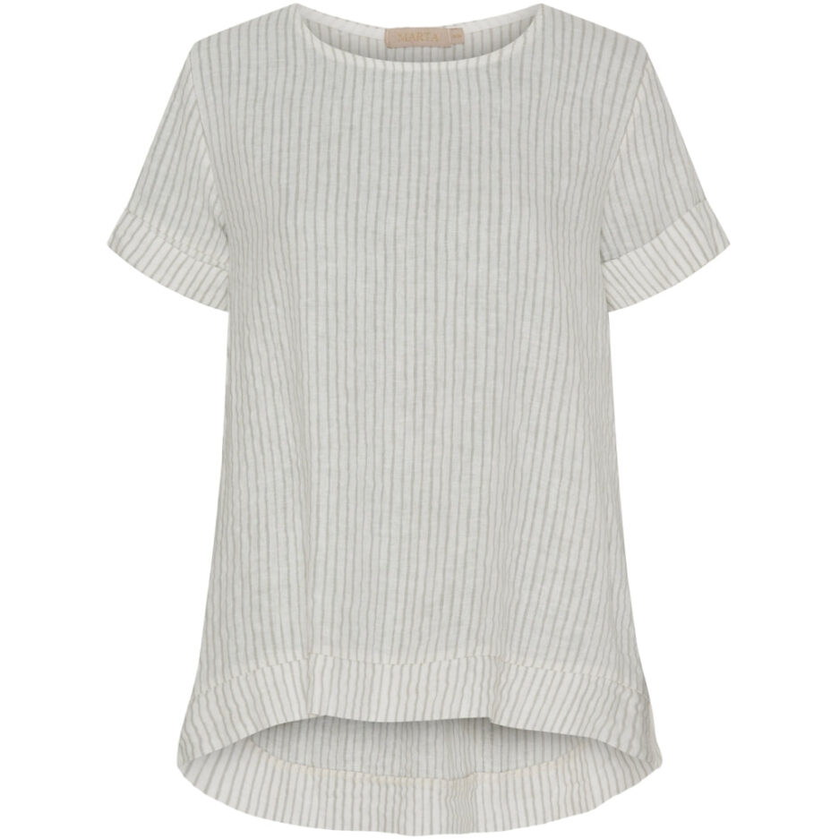 Marta Du Chateau dame bluse MdcNatalie  Panna Grey Stripe