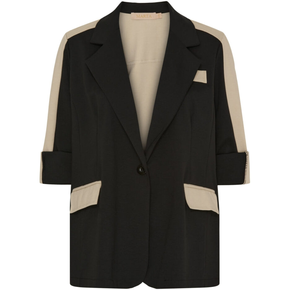 Marta du Chateau dame blazer MdcMadelina   BlackBeige