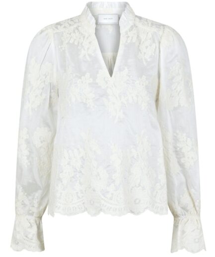 Neo Noir   Bluse  Amara Big Embroidery Blouse  Off White