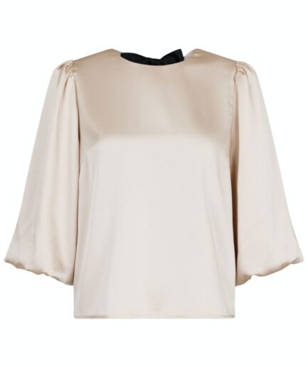 Neo Noir  Bluse  Lorraine Soft Satin Blouse  Champagne