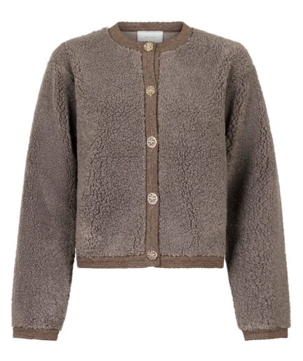 Neo Noir  Cardigan  Limo Fluffy Knit Cardigan  Iron