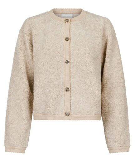 Neo Noir  Cardigan  Limo Fluffy Knit Cardigan  Sand