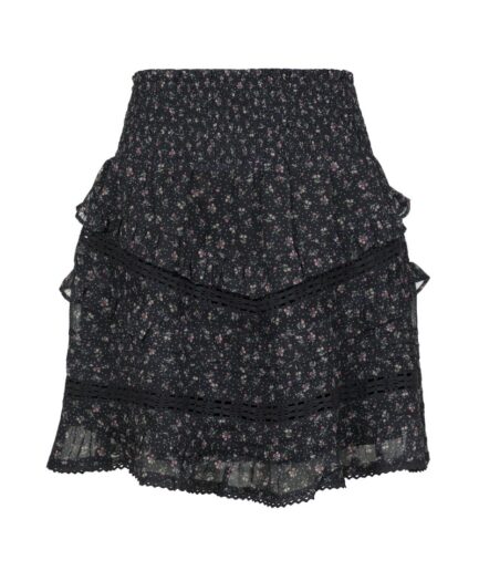 Neo Noir  Nederdel  Donna Mini Rose Skirt  Black