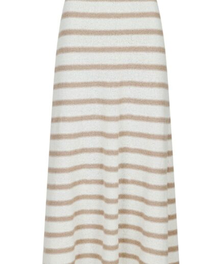 Neo Noir  Nederdel  Etti Boucle Knit Stripe Skirt  Sand