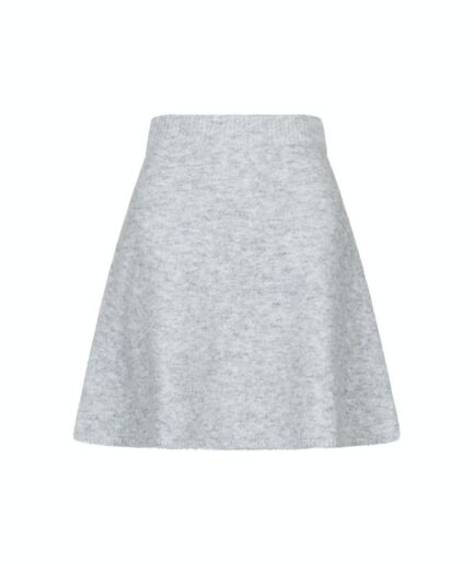 Neo Noir  Nederdel  Gisa Knit Skirt  Light Grey Melange