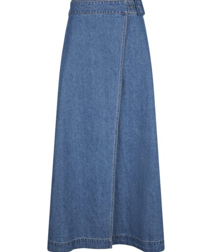 Neo Noir  Nederdel  Nina Wrap Denim Skirt  Blue