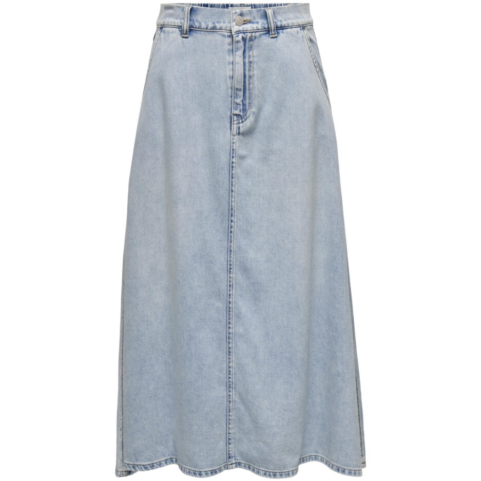 ONLY dame nederdel ONLMINDY  Light Blue Denim