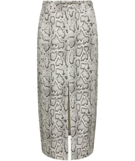 PIECES X DITTE ESTRUP X CILLE FJORD PCJESSICA SKIRT  Bright White Snake Print