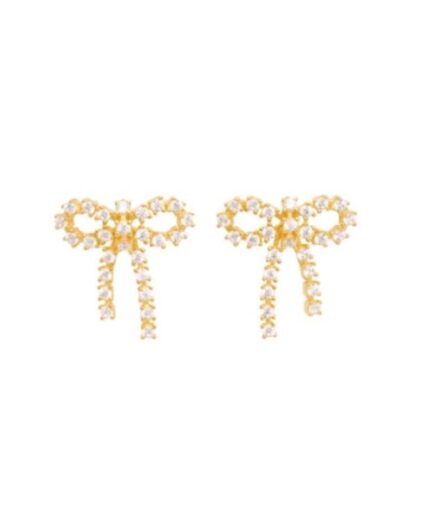 Pico  Øreringe  Arco Small Crystal Studs  Guld Clear