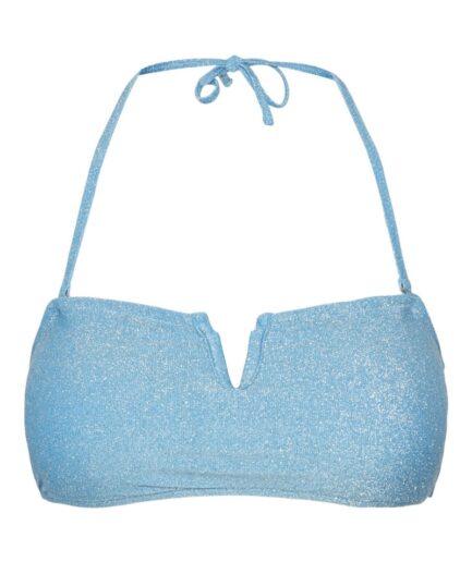 Pieces  Badetøj  PC Bling Bikini Bandeau Top Lurex  Alaskan Blue