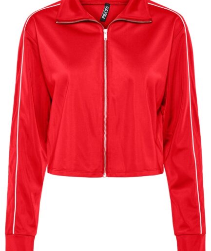 Pieces  Bluse  PC Grace Ls Zip Jacket  High Risk Red