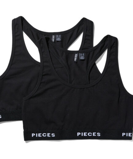 Pieces dame top PCLOGO  Black