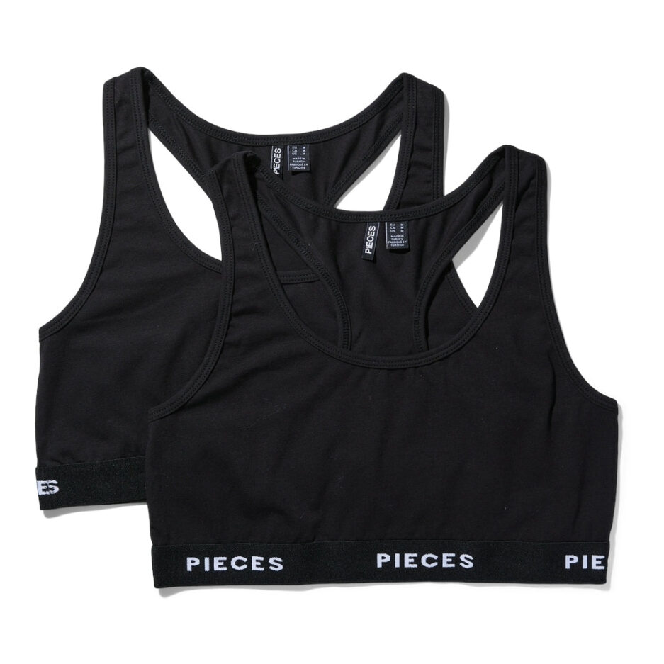 Pieces dame top PCLOGO  Black