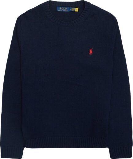 Polo Ralph Lauren Cotton Crewneck Strik Navy