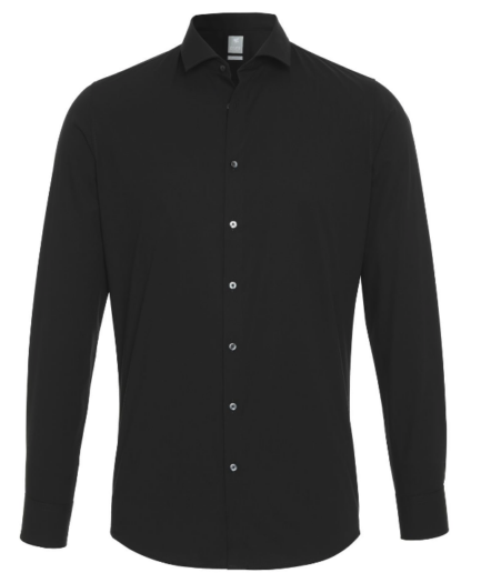 Pure Ekstra Slim Fit Stretch Skjorte  BlackXlarge