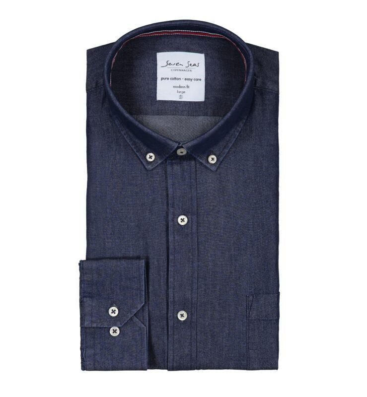 Seven Seas Denimskjorte Modern Fit Ssl