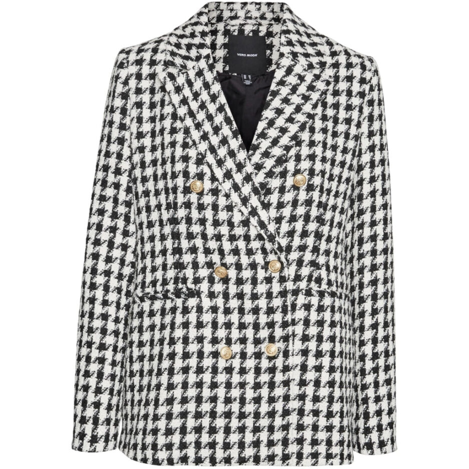 VERO MODA dame  Black White Houndstooth