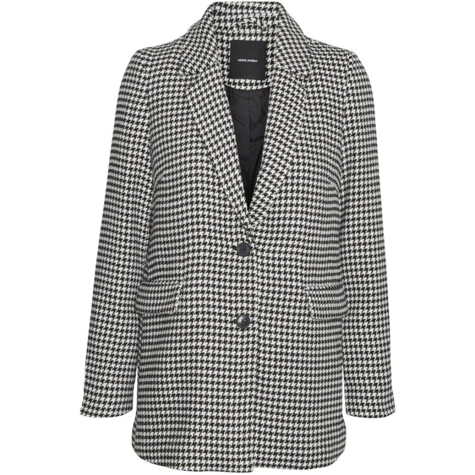 VERO MODA dame blazer VMHARPER  Black White Houndstooth