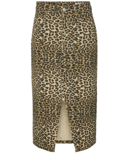 VERO MODA dame nederdel VMVERI  Silver Mink LEOPARD